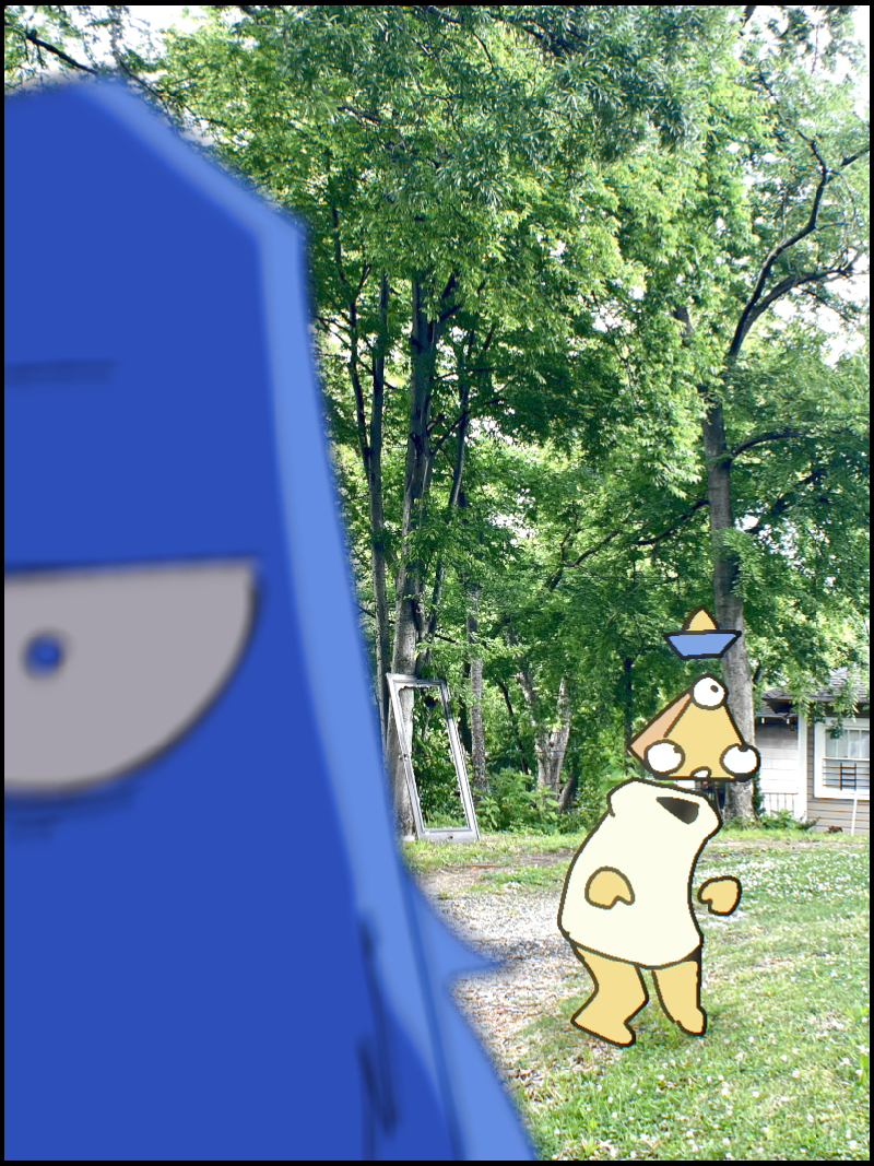 My OCs standing near a tree.